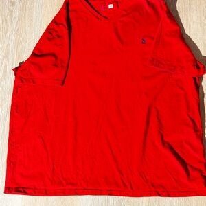 Ralph Lauren Red Short Sleeve Tee Vibrant Cotton Blend